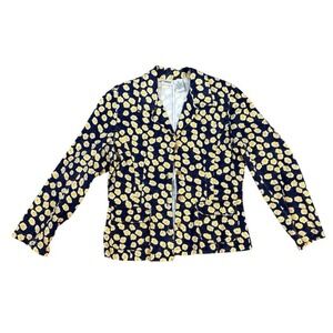 Vintage 1990s Cotton Blazer Jacket Coastal Cowgirl Boho Western Women's Small